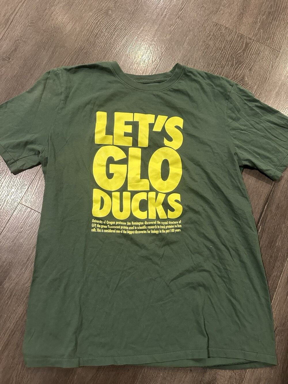 RARE University of Oregon Ducks "Let’s Glo Ducks" T-Shirt - Size Men’s Large